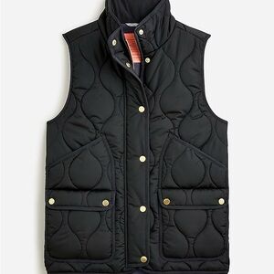 J. Crew Black Quilted Vest